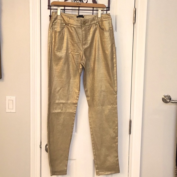E39 by Eric Denim - E39 by Eric Gold Metallic Jeans